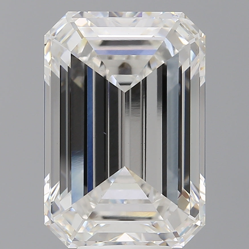 9.60 Carat Emerald Shaped, Ideal Cut, F Color, VS1 Clarity, IGI Certified Lab Grown Diamond