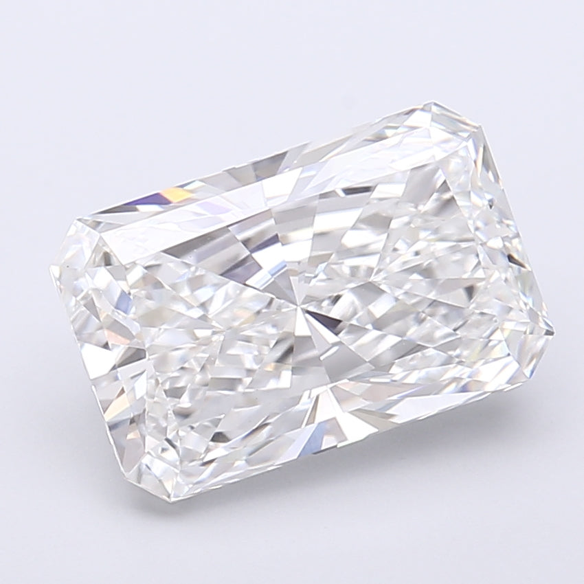 4.27 Carat Radiant Shaped, Very Good Cut, E Color, VVS2 Clarity, IGI Certified Lab Grown Diamond
