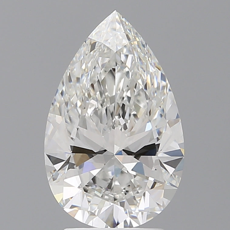 3.08 Carat Pear Shaped, Ideal Cut, F Color, VVS2 Clarity, IGI Certified Lab Grown Diamond