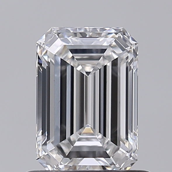 0.82 Carat Emerald Shaped, Ideal Cut, D Color, VVS2 Clarity, IGI Certified Lab Grown Diamond