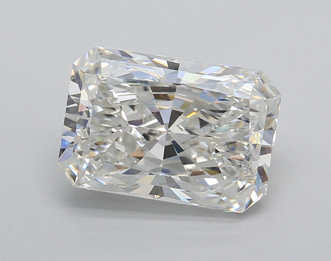 3.51 Carat Radiant Shaped, Excellent Cut, F Color, VVS2 Clarity, IGI Certified Lab Grown Diamond