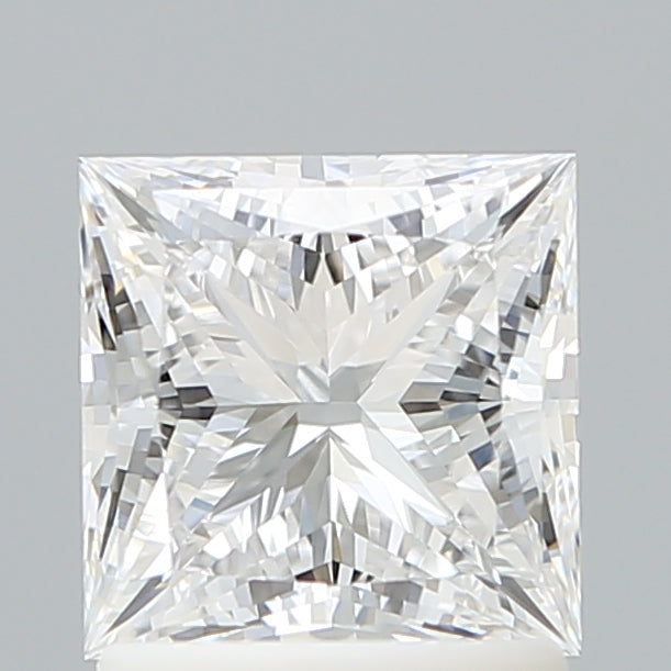 1.57 Carat Princess Shaped, Ideal Cut, D Color, VVS2 Clarity, IGI Certified Lab Grown Diamond