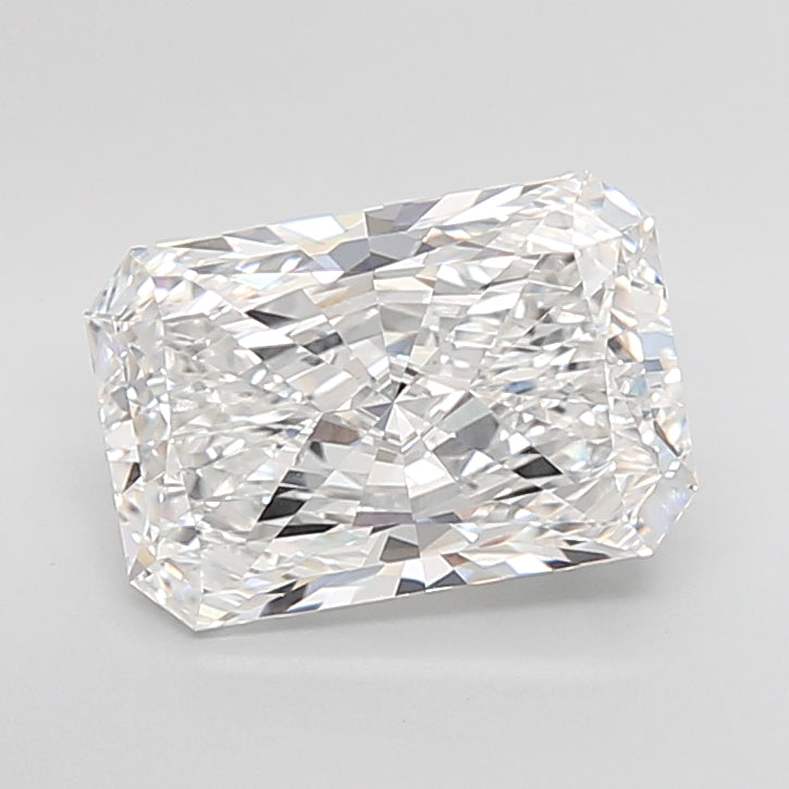 5.05 Carat Radiant Shaped, Ideal Cut, E Color, VVS2 Clarity, IGI Certified Lab Grown Diamond