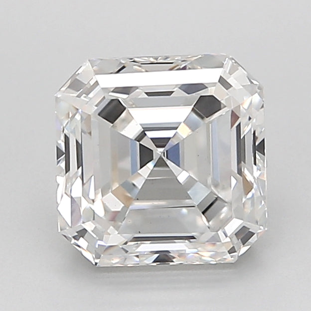 2.02 Carat Asscher Shaped, Ideal Cut, D Color, VS1 Clarity, IGI Certified Lab Grown Diamond