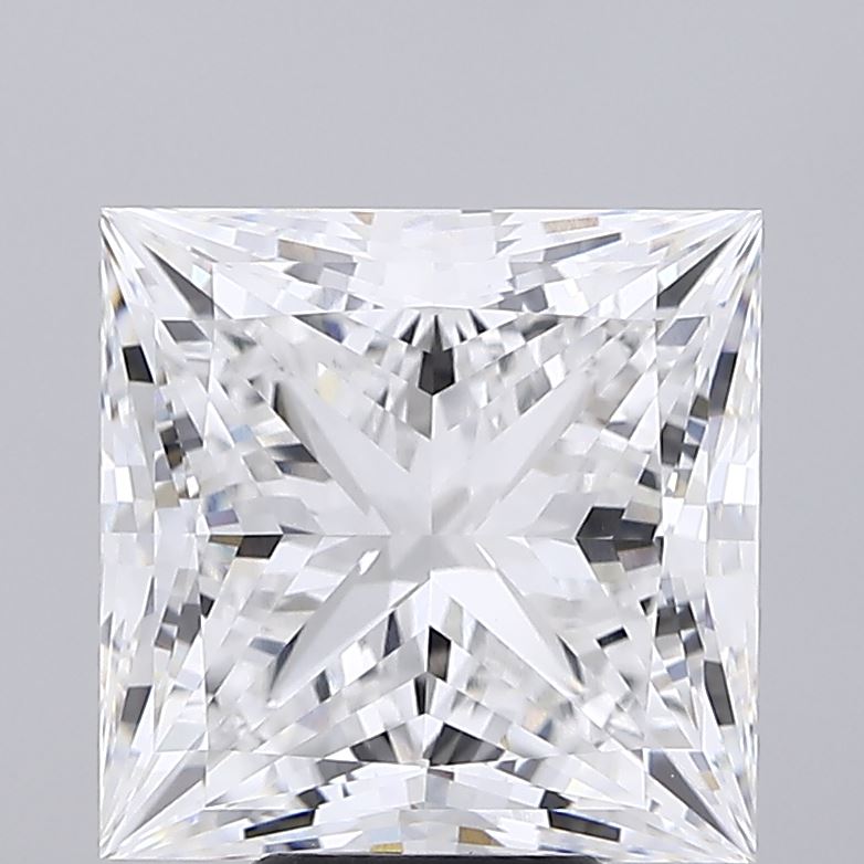 7.16 Carat Princess Shaped, Ideal Cut, E Color, VVS2 Clarity, IGI Certified Lab Grown Diamond