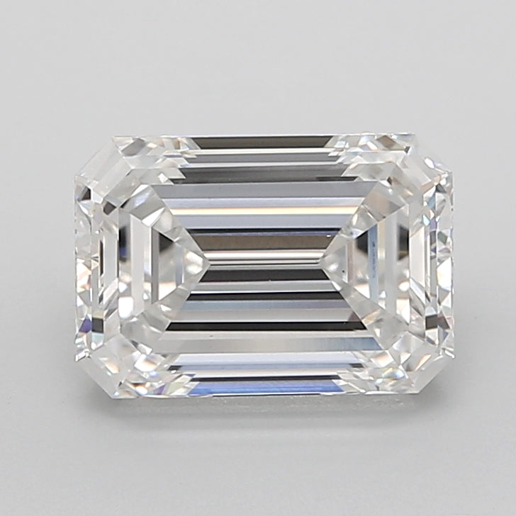 5.01 Carat Emerald Shaped, Ideal Cut, E Color, VVS2 Clarity, IGI Certified Lab Grown Diamond