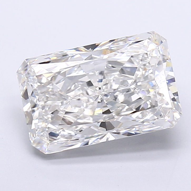5.06 Carat Radiant Shaped, Very Good Cut, F Color, VVS2 Clarity, IGI Certified Lab Grown Diamond