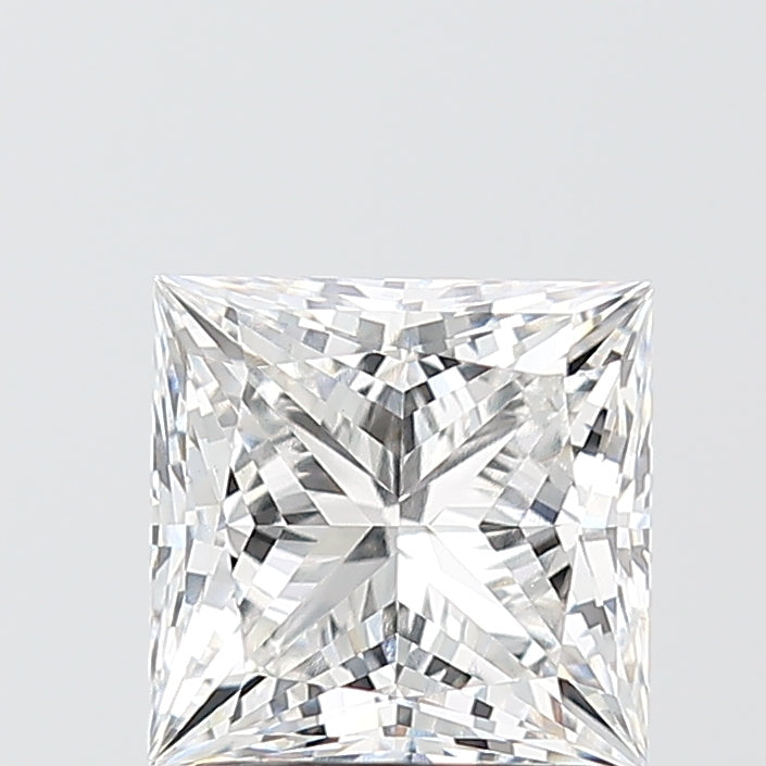 2.09 Carat Princess Shaped, Ideal Cut, E Color, VVS2 Clarity, IGI Certified Lab Grown Diamond