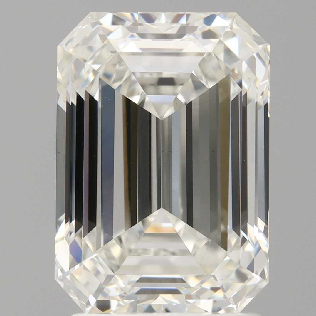 2.60 Carat Emerald Shaped, Ideal Cut, F Color, VS1 Clarity, IGI Certified Lab Grown Diamond
