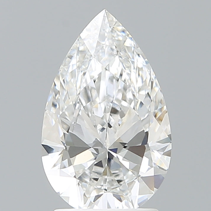 2.16 Carat Pear Shaped, Ideal Cut, E Color, VVS2 Clarity, IGI Certified Lab Grown Diamond