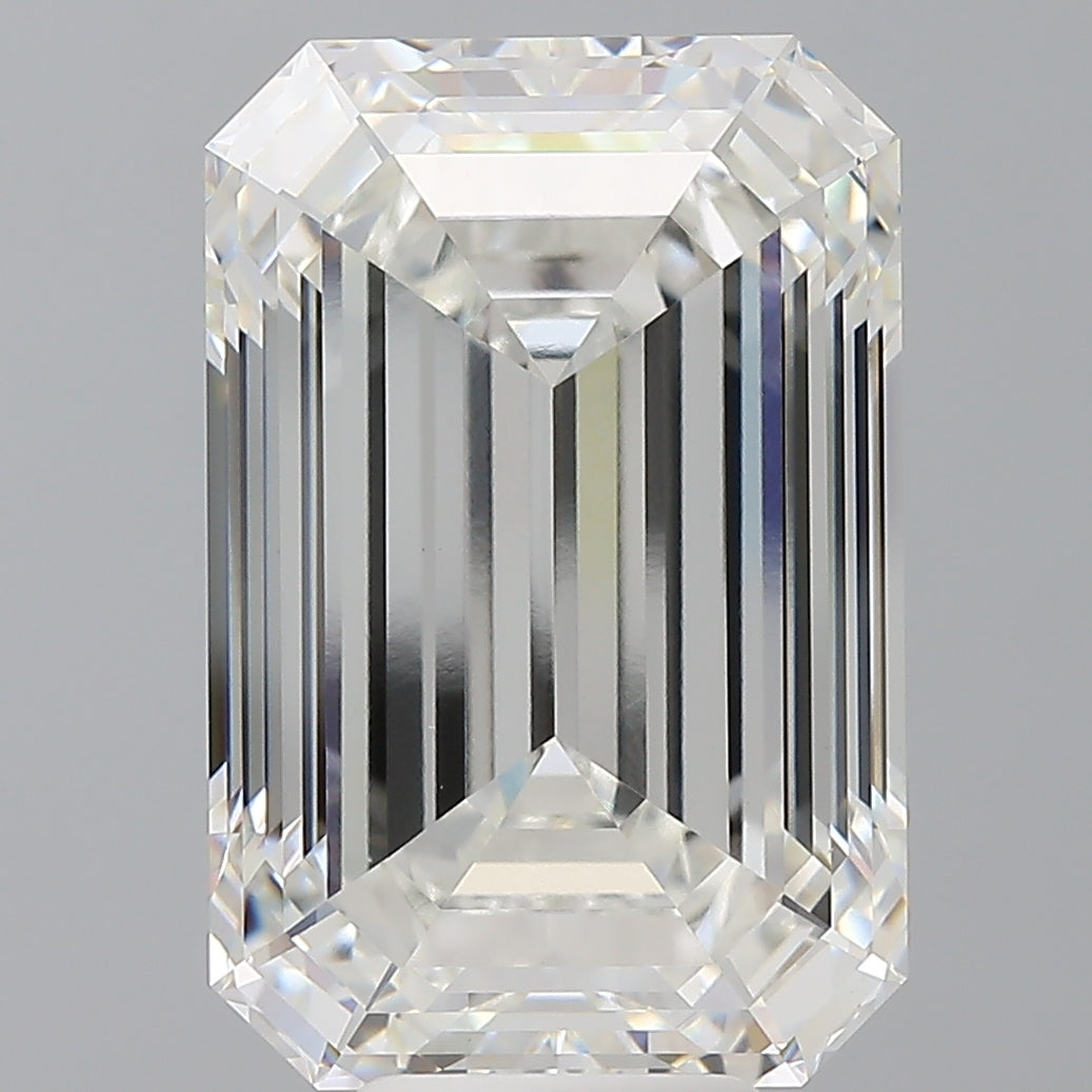 10.06 Carat Emerald Shaped, Ideal Cut, F Color, VVS2 Clarity, IGI Certified Lab Grown Diamond