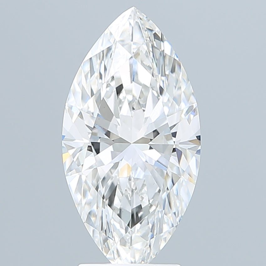 3.55 Carat Marquise Shaped, Excellent Cut, F Color, VVS2 Clarity, IGI Certified Lab Grown Diamond