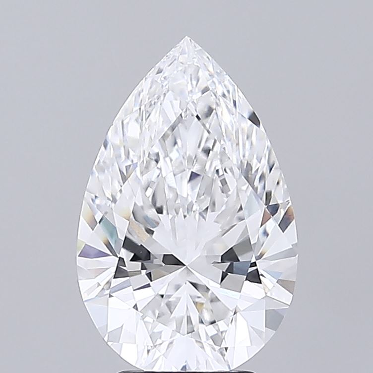 4.04 Carat Pear Shaped, Ideal Cut, E Color, VVS1 Clarity, IGI Certified Lab Grown Diamond