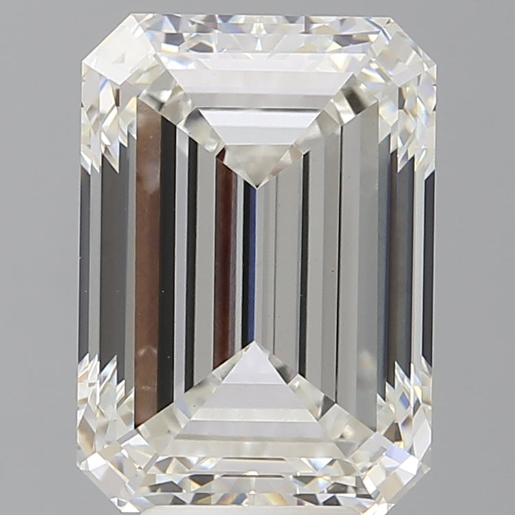 7.01 Carat Emerald Shaped, Ideal Cut, F Color, VS1 Clarity, IGI Certified Lab Grown Diamond