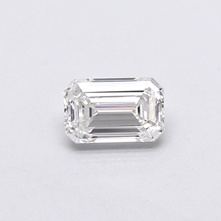 0.53 Carat Emerald Shaped, Very Good Cut, E Color, VS1 Clarity, IGI Certified Lab Grown Diamond