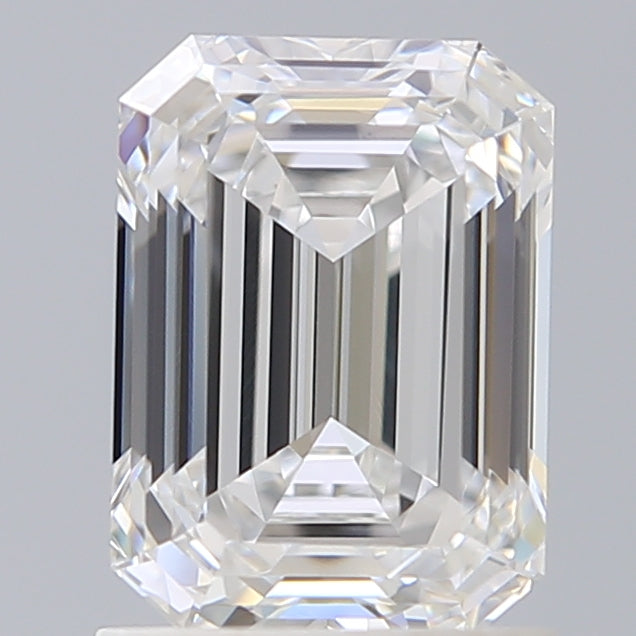 1.57 Carat Emerald Shaped, Ideal Cut, E Color, VVS2 Clarity, IGI Certified Lab Grown Diamond