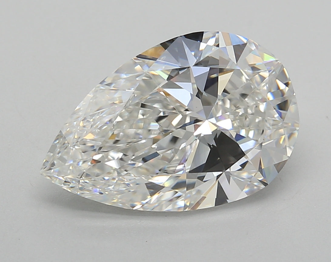 4.00 Carat Pear Shaped, Very Good Cut, F Color, VS1 Clarity, IGI Certified Lab Grown Diamond