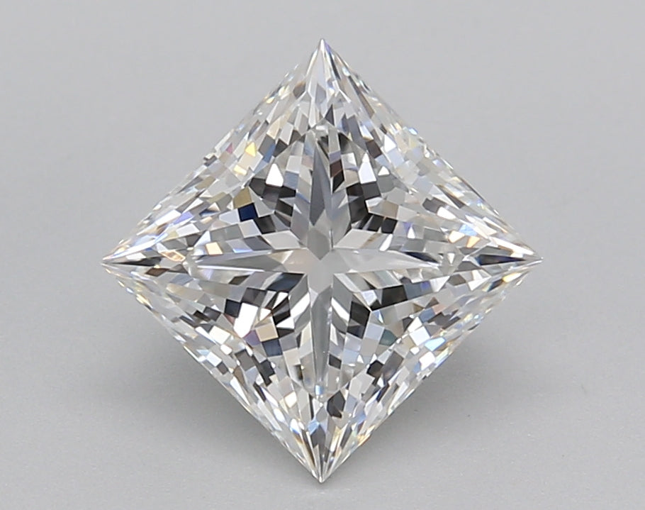 2.02 Carat Princess Shaped, Excellent Cut, F Color, VVS2 Clarity, IGI Certified Lab Grown Diamond