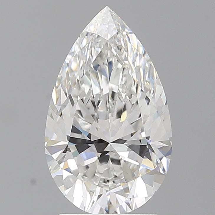 2.59 Carat Pear Shaped, Ideal Cut, E Color, VS1 Clarity, IGI Certified Lab Grown Diamond