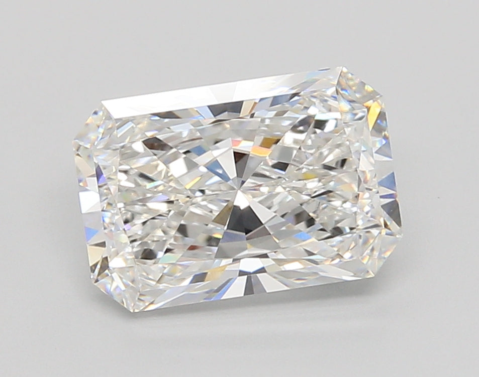 3.06 Carat Radiant Shaped, Ideal Cut, E Color, VVS2 Clarity, IGI Certified Lab Grown Diamond