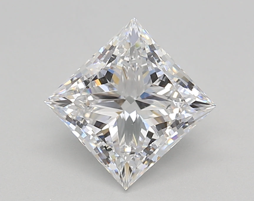 1.51 Carat Princess Shaped, Ideal Cut, D Color, VS1 Clarity, IGI Certified Lab Grown Diamond