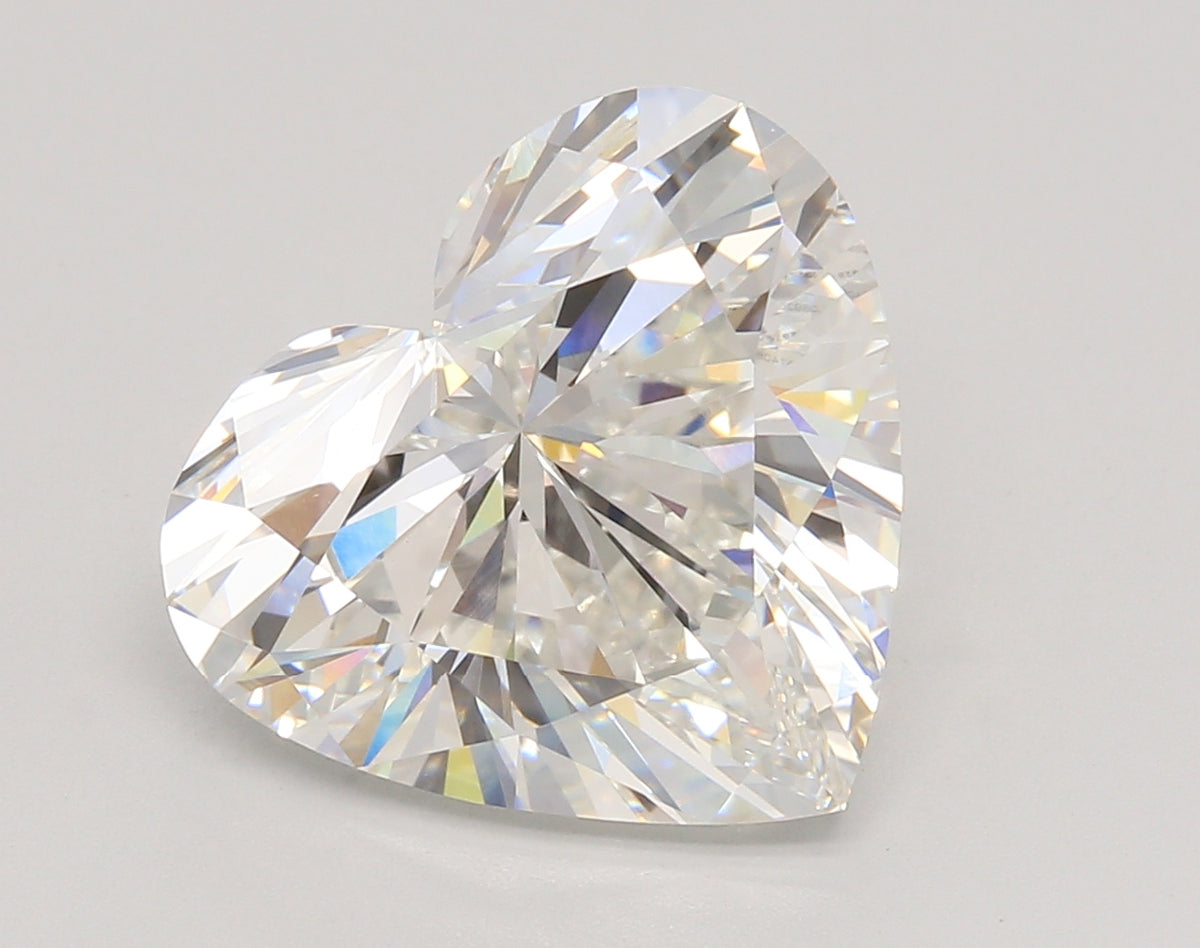 7.10 Carat Heart Shaped, Ideal Cut, F Color, VVS2 Clarity, IGI Certified Lab Grown Diamond