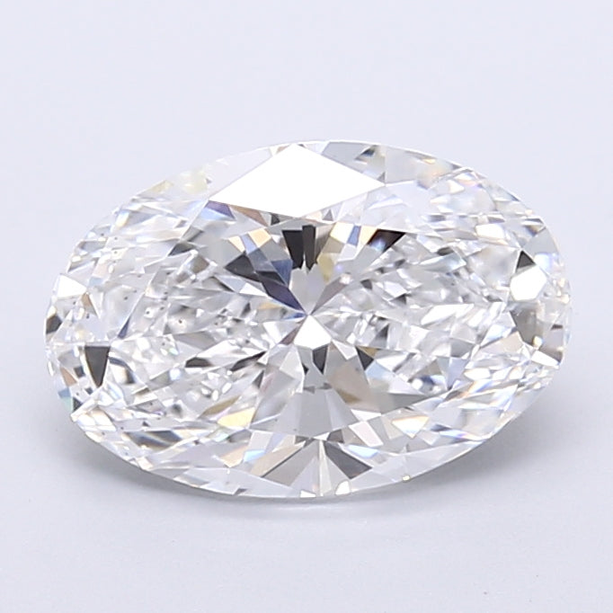 4.58 Carat Oval Shaped, Very Good Cut, D Color, VS2 Clarity, IGI Certified Lab Grown Diamond