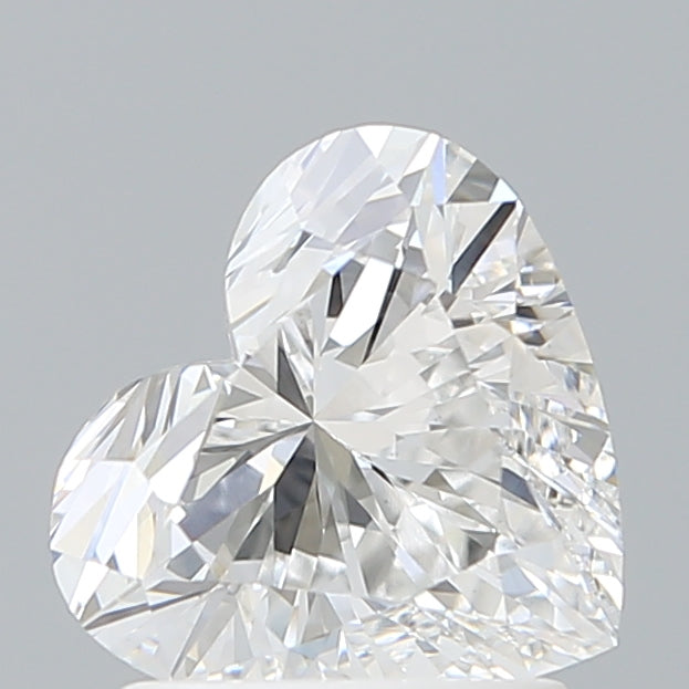 1.59 Carat Heart Shaped, Ideal Cut, D Color, VVS2 Clarity, IGI Certified Lab Grown Diamond