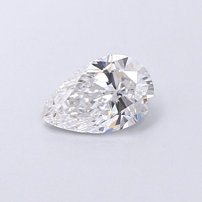 0.56 Carat Pear Shaped, Very Good Cut, D Color, VVS2 Clarity, IGI Certified Lab Grown Diamond