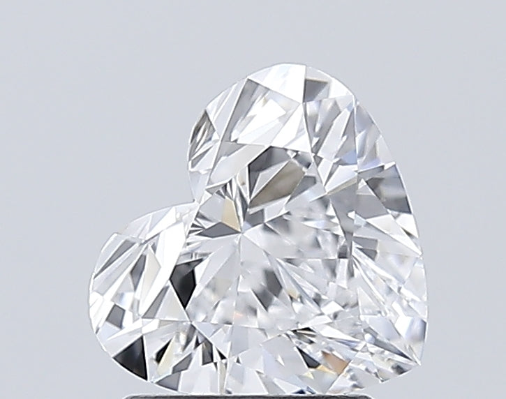 1.47 Carat Heart Shaped, Ideal Cut, D Color, VVS2 Clarity, IGI Certified Lab Grown Diamond