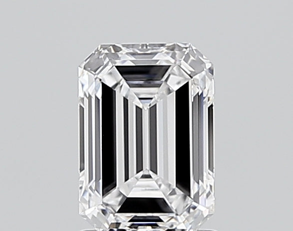 1.45 Carat Emerald Shaped, Ideal Cut, D Color, VVS1 Clarity, IGI Certified Lab Grown Diamond