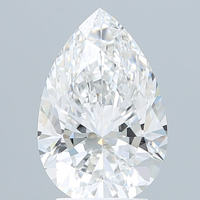 3.08 Carat Pear Shaped, Excellent Cut, E Color, VVS2 Clarity, IGI Certified Lab Grown Diamond