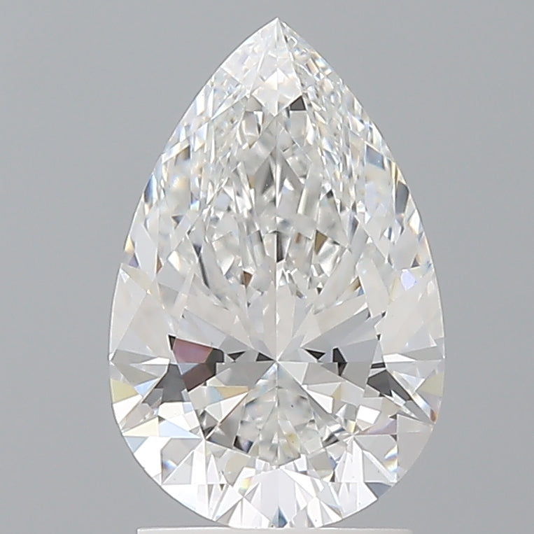 2.09 Carat Pear Shaped, Ideal Cut, E Color, VVS2 Clarity, IGI Certified Lab Grown Diamond