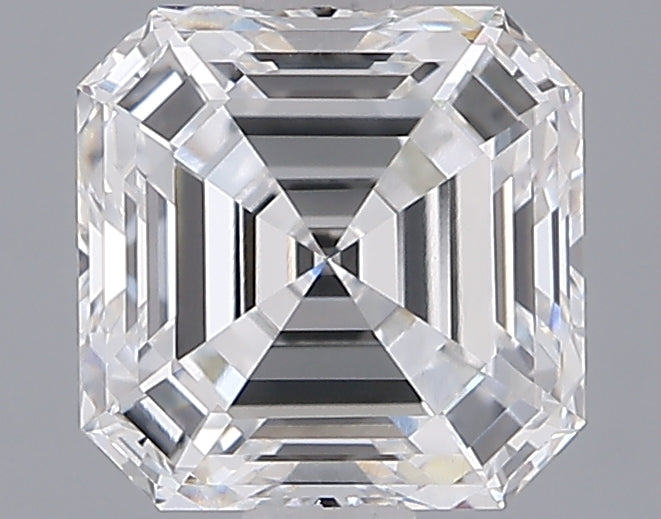 2.04 Carat Asscher Shaped, Ideal Cut, E Color, VVS2 Clarity, IGI Certified Lab Grown Diamond