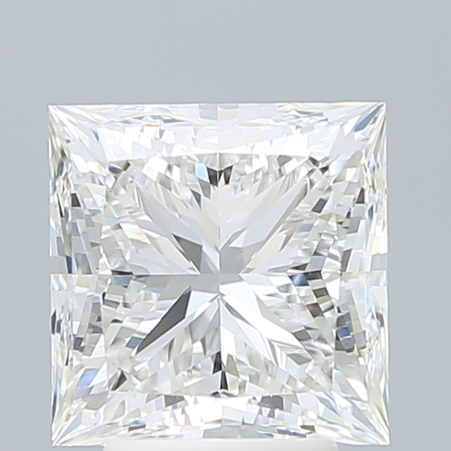 4.18 Carat Princess Shaped, Ideal Cut, E Color, VVS2 Clarity, IGI Certified Lab Grown Diamond