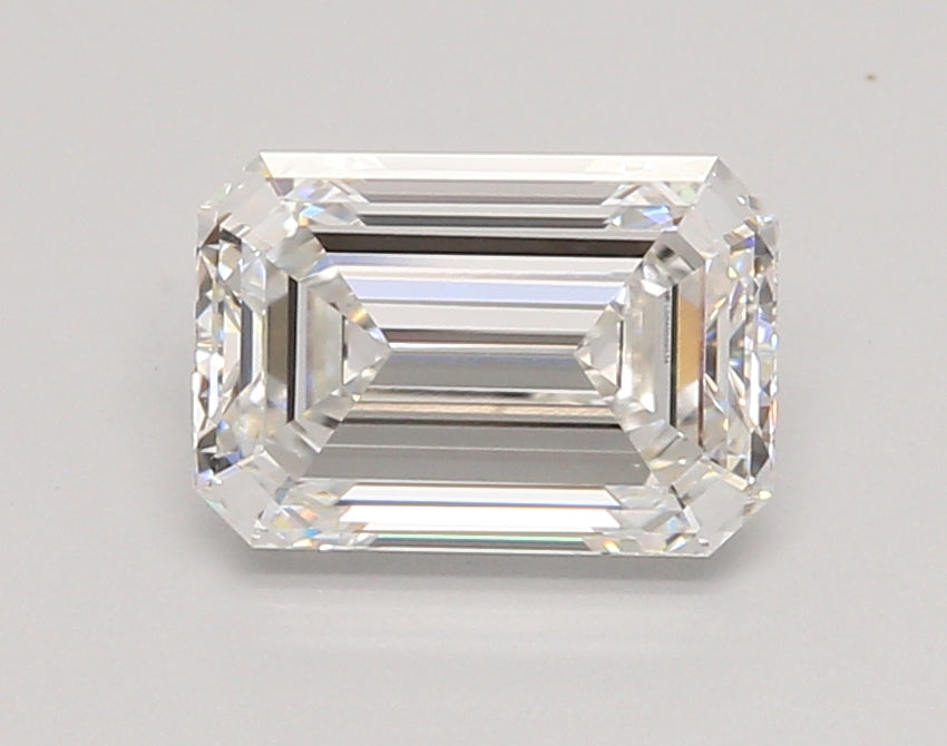 2.05 Carat Emerald Shaped, Ideal Cut, E Color, VVS2 Clarity, IGI Certified Lab Grown Diamond