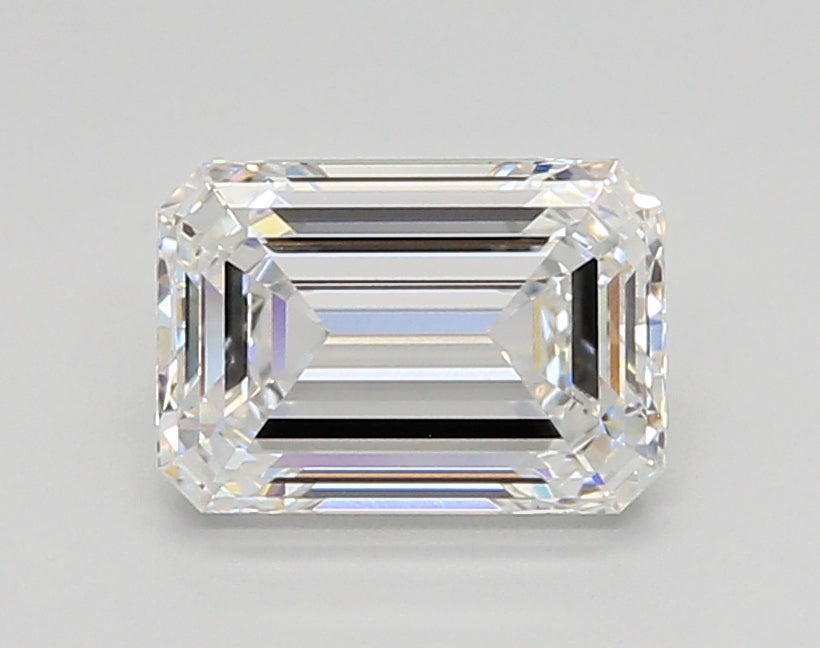 2.01 Carat Emerald Shaped, Ideal Cut, E Color, VVS1 Clarity, IGI Certified Lab Grown Diamond