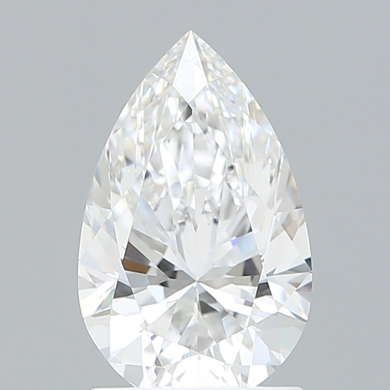 1.58 Carat Pear Shaped, Excellent Cut, D Color, VVS1 Clarity, IGI Certified Lab Grown Diamond