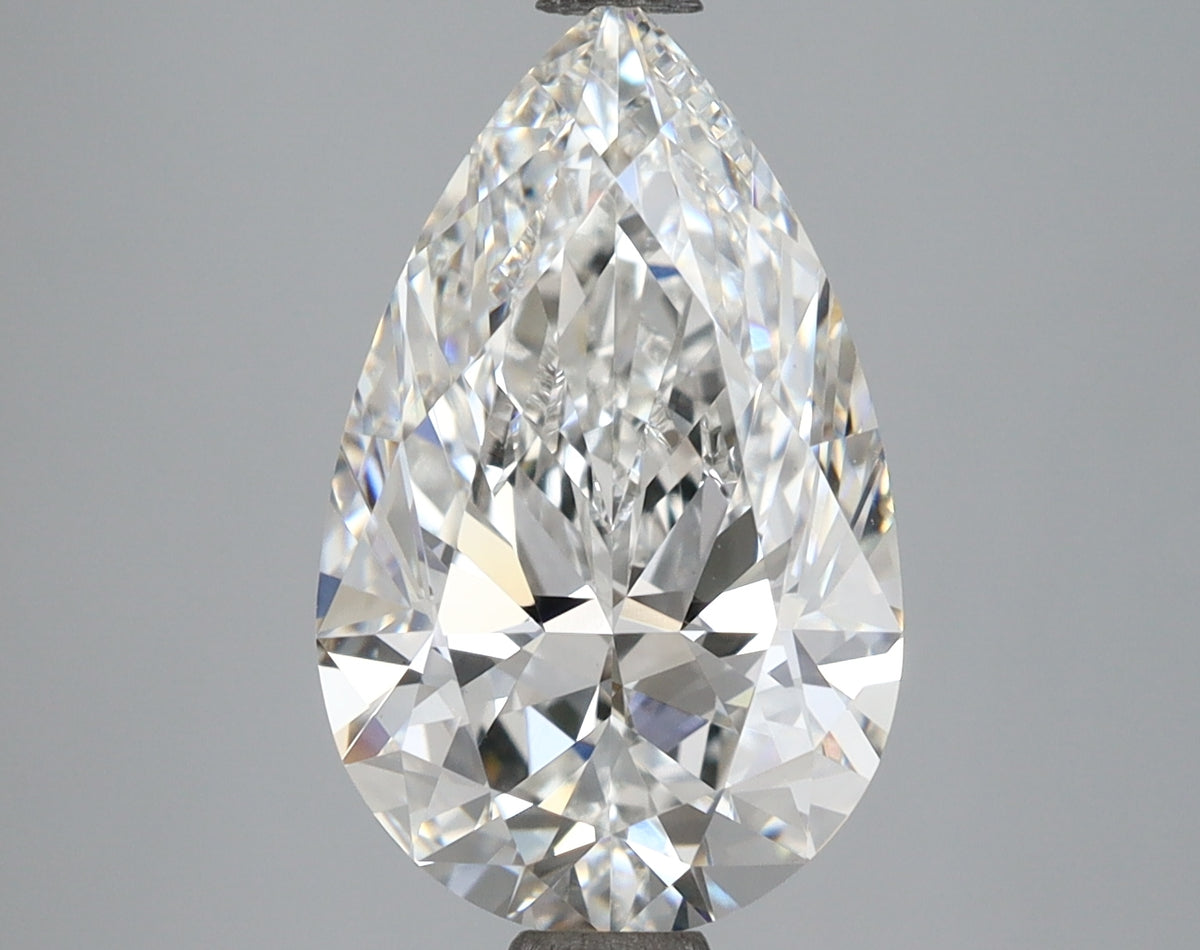 3.82 Carat Pear Shaped, Ideal Cut, E Color, VVS2 Clarity, IGI Certified Lab Grown Diamond