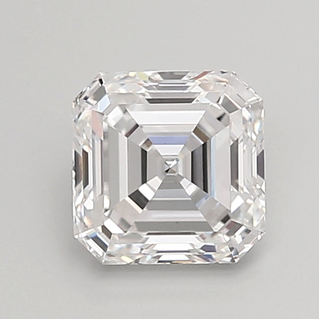 2.89 Carat Asscher Shaped, Ideal Cut, E Color, VVS2 Clarity, IGI Certified Lab Grown Diamond