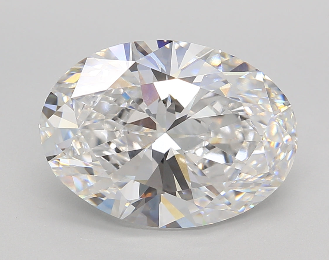 5.01 Carat Oval Shaped, Ideal Cut, E Color, VVS2 Clarity, IGI Certified Lab Grown Diamond
