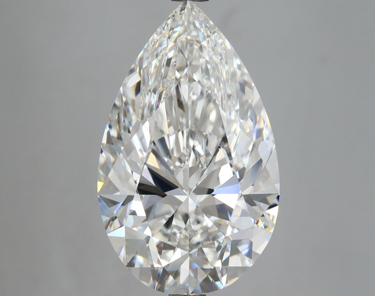 8.12 Carat Pear Shaped, Excellent Cut, F Color, VVS1 Clarity, IGI Certified Lab Grown Diamond