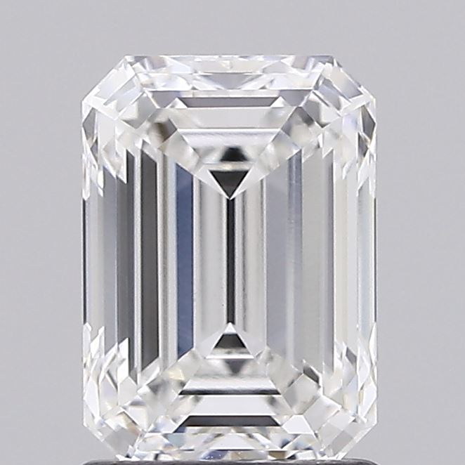 1.56 Carat Emerald Shaped, Ideal Cut, E Color, VVS2 Clarity, IGI Certified Lab Grown Diamond