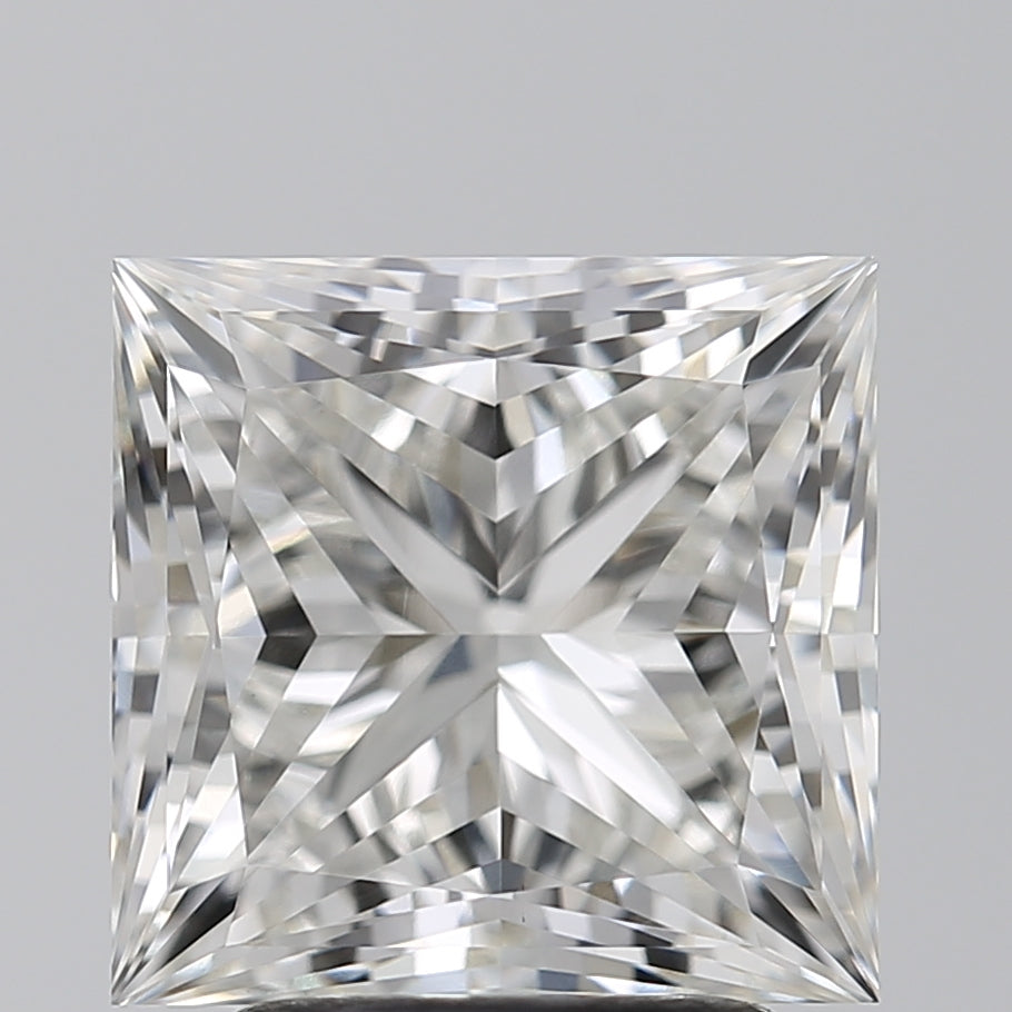 3.02 Carat Princess Shaped, Ideal Cut, I Color, VVS2 Clarity, GIA Certified Lab Grown Diamond