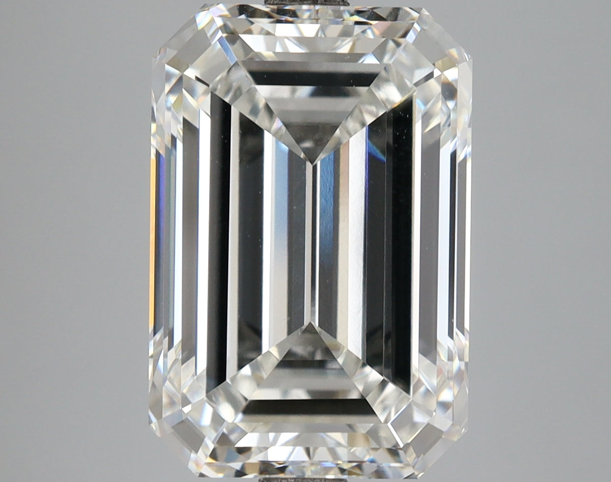 8.18 Carat Emerald Shaped, Ideal Cut, F Color, VVS2 Clarity, IGI Certified Lab Grown Diamond