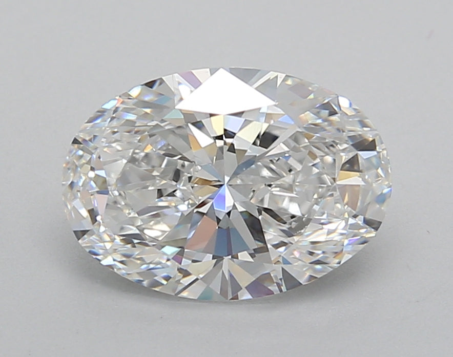 2.01 Carat Oval Shaped, Excellent Cut, D Color, VVS2 Clarity, IGI Certified Lab Grown Diamond