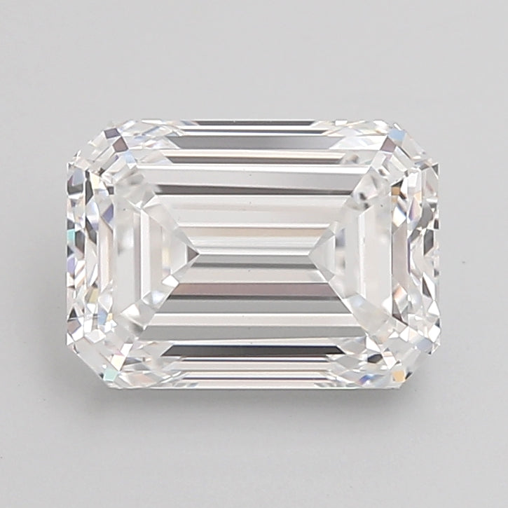 3.26 Carat Emerald Shaped, Ideal Cut, D Color, VS2 Clarity, IGI Certified Lab Grown Diamond