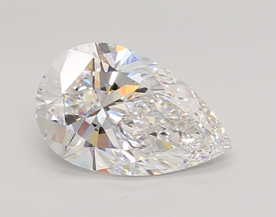 2.06 Carat Pear Shaped, Ideal Cut, E Color, VVS1 Clarity, IGI Certified Lab Grown Diamond
