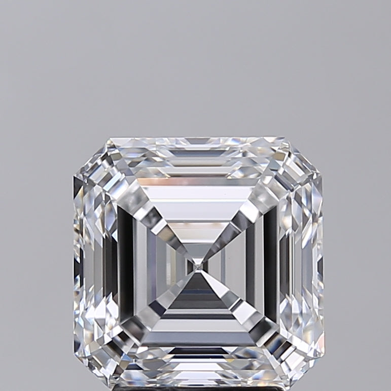 4.01 Carat Asscher Shaped, Ideal Cut, E Color, VVS2 Clarity, GIA Certified Lab Grown Diamond