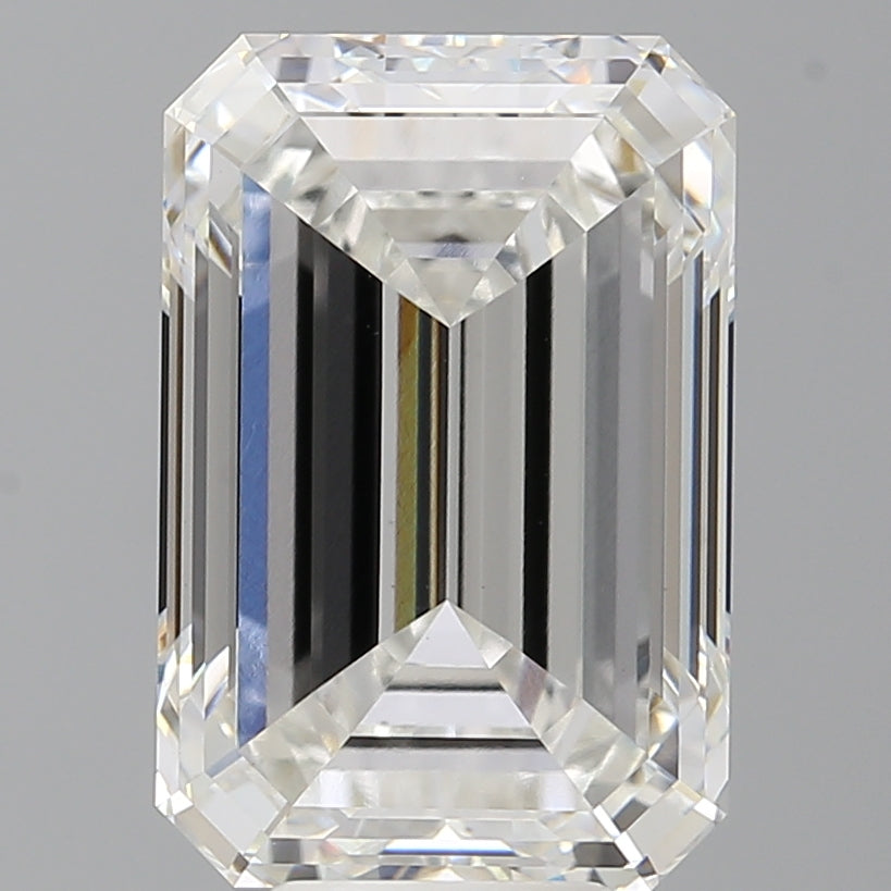 8.08 Carat Emerald Shaped, Excellent Cut, F Color, VVS2 Clarity, IGI Certified Lab Grown Diamond